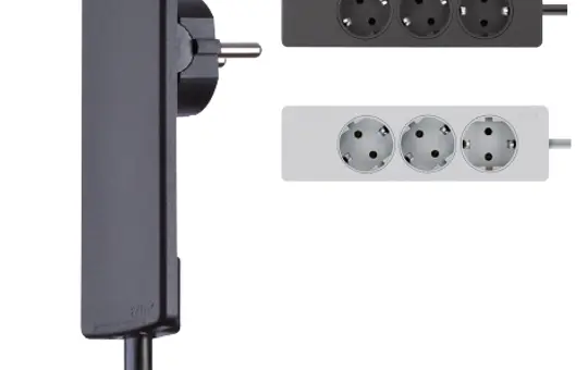 SCHULTE 151000156300 EVOline SCHUKO-Stecker Plug Fix mit 1,5 m Kabel | weiß