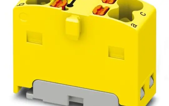 PHOENIX 1046612 Verteilerblock PTFIX 4-fach | gelb | 1,5 mm²