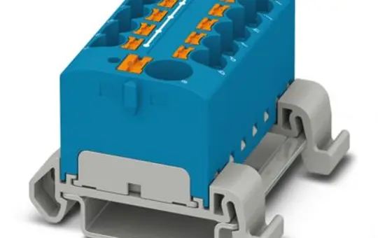 PHOENIX 3273748 Verteilerblock PTFIX für Hutschienenmontage 13-fach, NS35A | blau | 4 mm²