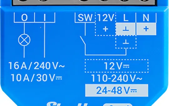 SHELLY 1 Gen4 Multiprotokoll-Schaltaktor UP 1-fach
