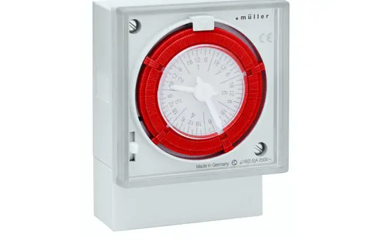 MÜLLER FS 60.38 Analoge Zeitschaltuhr Woche, Auf/Schalttafel, 230 V