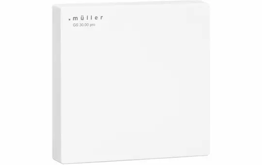 MÜLLER GS 30.00 pro Raumtemperatursensor mit Hygrostat | studioweiß | 80x80 mm