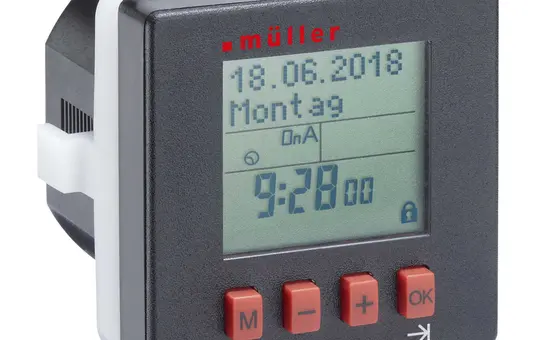MÜLLER SC 24.10 pro digitale Zeitschaltuhr UP pro, 1 Kanal, Woche, 24 V