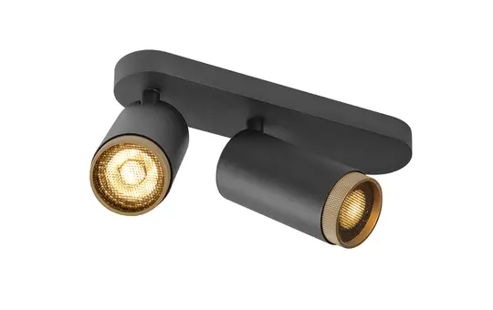 SLV 1009097 Spot GU10 GRIP! L 6 W, double | schwarz/gold