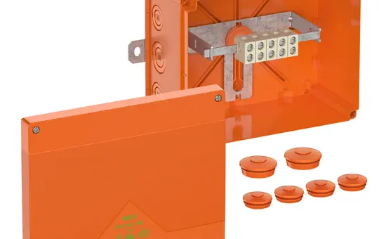SPELSBERG WKE 6 - 5 x 6² Brandschutzverbindungsdose 5-polig | orange | 6 mm²