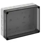 SPELSBERG TK PC 2518-8f-tm Leergehäuse TK 254x180x84 mm, Polycarbonat, Ausschlagmembranen | grau/transparent