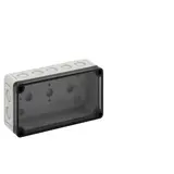 SPELSBERG TK PS 1809-6-tm Leergehäuse TK 180x94x57 mm, Polystyrol, Ausschlagmembranen | grau/transparent