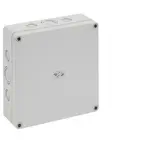 SPELSBERG TK PS 1818-6f-m Leergehäuse TK 182x180x63 mm, Polystyrol, Ausschlagmembranen | grau