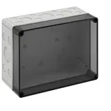 SPELSBERG TK PS 2518-11-tm Leergehäuse TK 254x180x111 mm, Polystyrol, Ausschlagmembranen | grau/transparent