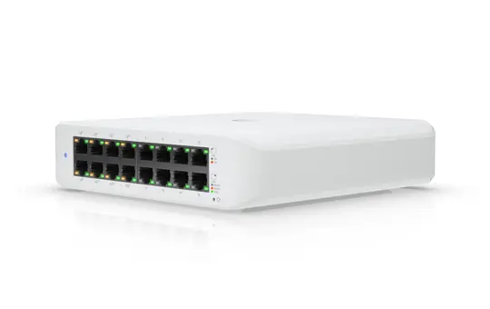 UBIQUITI UniFi USW-Lite-16-PoE Netzwerkswitch (1 GbE) 16-Port (8xPoE+), 45 W