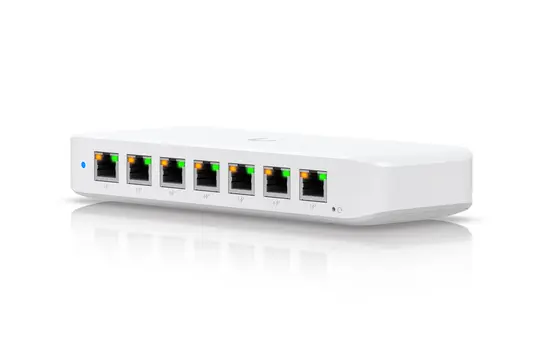 UBIQUITI UniFi USW-Ultra-60W PoE Netzwerkswitch (1 GbE) 8-Port (7xPoE+), 52 W PoE++ input