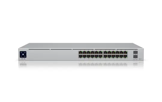UBIQUITI UniFi USW-Pro-24-PoE Netzwerkswitch (1 GbE) 24-Port (16xPoE+, 8xPoE++), 2xSFP+