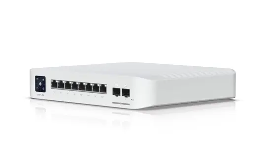 UBIQUITI UniFi USW-Pro-8-PoE Netzwerkswitch (1 GbE) 8-Port (6xPoE+, 2xPoE++), 2xSFP+