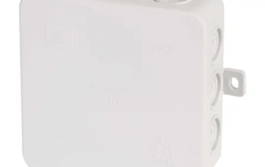 F-TRONIC 7340044 Aufputz-Feuchtraum-Abzweigkasten IP54 Standard | grau | 100x100 mm