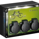 SPELSBERG TG BCS 3 BE/FR LED E-Bike Ladestation 3x SCHUKO-Steckdose FR/BE, LED-Beleuchtung | schwarz