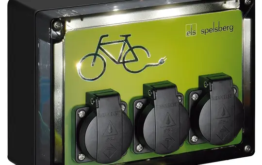 SPELSBERG TG BCS 3 LED E-Bike Ladestation 3x SCHUKO-Steckdose, LED-Beleuchtung | schwarz