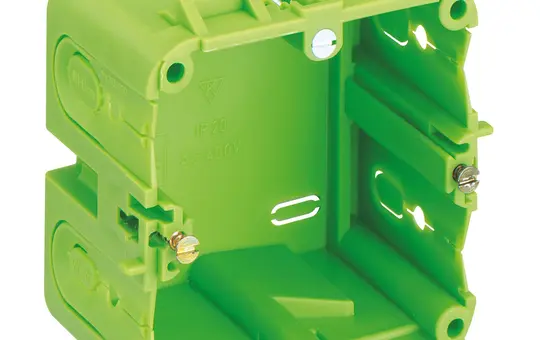 SPELSBERG KD 1 70/47 F2 gn Kanaleinbaudose NIEDAX 1-fach | grün | 80x79 mm