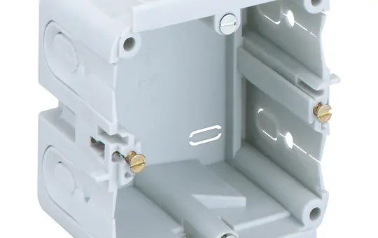 SPELSBERG KD 1 70/47 F1 gr Kanaleinbaudose GEWISS 1-fach | grau | 80x79 mm