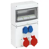 SPELSBERG STV 1222-S Steckdosenkombination IP44 2xSCHUKO-Steckdosen,1xCEE-Steckdose 16A/32A,12TE | grau