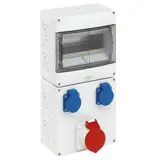 SPELSBERG STV 912-S Steckdosenkombination IP44 2xSCHUKO-Steckdosen,1xCEE-Steckdose 16A,9TE | grau