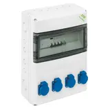 SPELSBERG STK 1404-K Steckdosenkombination best. IP44 4xSCHUKO-Steckdosen 16A | grau