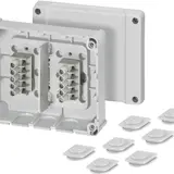 HENSEL DP9222 Kabelabzweigdose Serie DP 2xKlemmen | grau | 119x139 mm