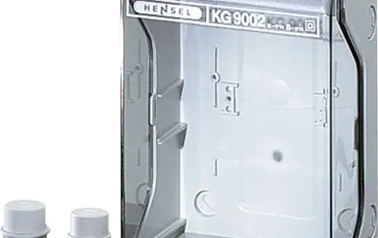HENSEL KG9002 KG-Leergehäuse 253x168 mm | grau/transparent | 115 mm