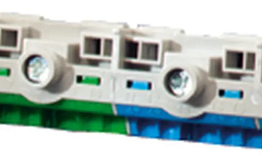 HENSEL KVFC09 PE- und N-Klemme für Kleinverteiler mit 9 TE | 2x25 mm²