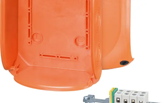 HENSEL FK1610 Kabelabzweigkasten mit Klemmen Serie FK 155x210x92 mm | orange | 10 mm²