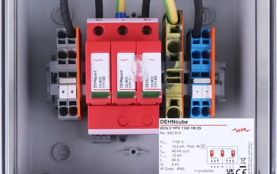 DEHN 900913 Generatorenanschlusskasten zum Schutz 1 MPP-Eingangs, Strings, Übersp.