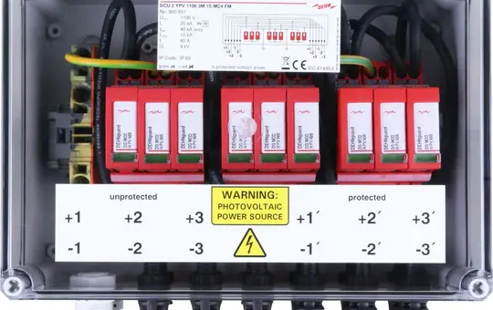 DEHN 900931 Generatorenanschlusskasten zum Schutz von 3 MPP-Eingängen, je 1 String