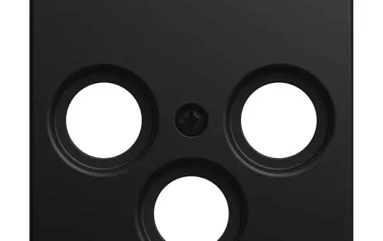 BUSCH-JAEGER 1743-03-915 Antennenabdeckung Balance SI 3-fach | schwarz matt