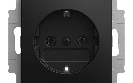 BUSCH-JAEGER 20 EUCR-915 SCHUKO-Steckdose Balance ohne Krallen | schwarz matt