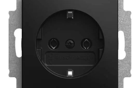BUSCH-JAEGER 2300 EUC-915 SCHUKO-Steckdose Balance Standard, Schraubanschluss | schwarz matt