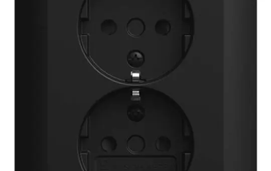 BUSCH-JAEGER 202 EUJRB-915 SCHUKO-Steckdose kompl. Balance 2-fach, Berührungsschutz, ohne Spreize | schwarz matt