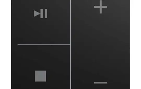 BUSCH-JAEGER LFMW/A.4.55.11-915 Wippe für Keypad balance SI 4-fach, Musiksteuerung | schwarz matt