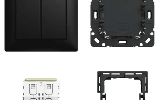 BUSCH-JAEGER 6716 UJ-915 Funk-Wandsender-Set FoH Balance SI schwarz matt