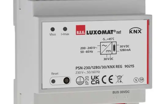 B.E.G. 90215 KNX REG Busspannungsversorgung PSN-230 / 1280 / 30