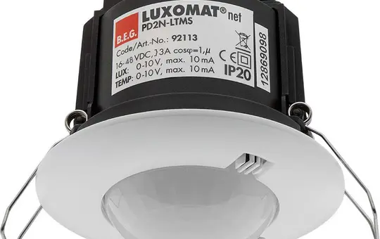 B.E.G. 92113 LUXOMAT Deckenpräsenzmelder PD2N Deckeneinbau | weiß matt