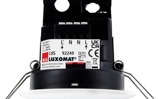 B.E.G. 92249 LUXOMAT Dämmerungsschalter Cds Deckeneinbau | weiß matt