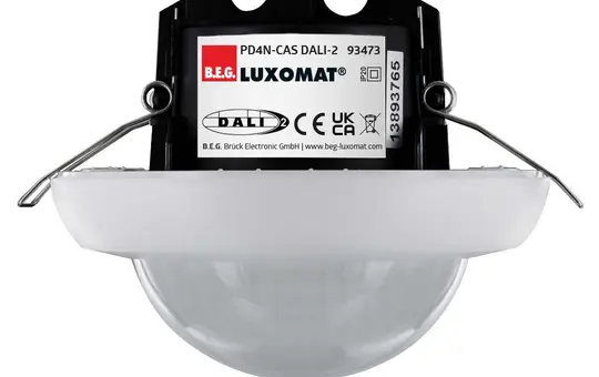 B.E.G. 93473 LUXOMAT DALI-2 Präsenzmelder PD4N Deckeneinbau, Casambi | weiß matt