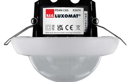B.E.G. 93474 Präsenzmelder PD4N Deckeneinbau, Casambi | weiß matt