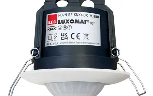 B.E.G. 93580 KNX-RF-Deckenpräsenzmelder PD2N Deckeneinbau | weiß matt