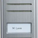 TCS ASX13002-0010 Audio Außenstation AP ASX 2 Namenfeldtaster zentriert | silber