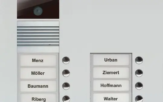 TCS AVU15080-0010 Video Außenstation UP AVU 8 Tasten rechtsbündig, 2-spaltig | silber