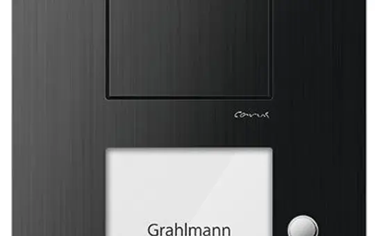 TCS CAE1002-0156 Audio Außenstation AP Carus IRIS 2 Tasten rechtsbündig, AP | schwarz