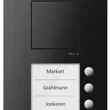 TCS CAE1003-0156 Audio Außenstation AP Carus IRIS 3 Tasten rechtsbündig, AP | schwarz