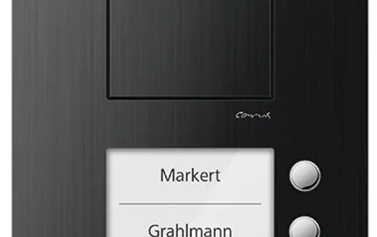 TCS CAE1003-0156 Audio Außenstation AP Carus IRIS 3 Tasten rechtsbündig, AP | schwarz