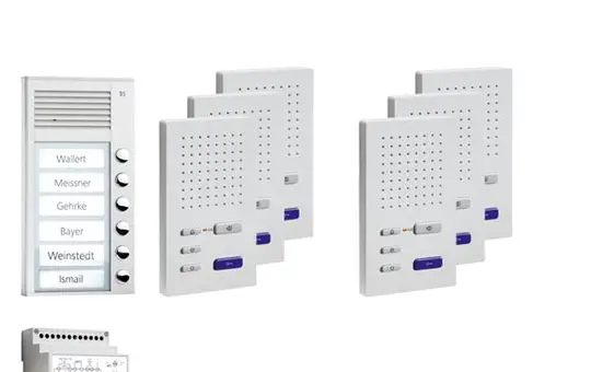 TCS PPAF06-EN/02 Audio-Set Außenstation AP PAK 6 WE, 6 Tasten, 6 Freispr. ISW3030