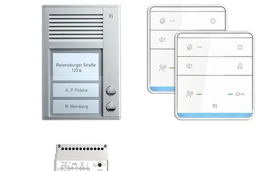 TCS PSC2320-0000 Audio-Set Außenstation AP PAK für 2 Wohneinheit,2 Taste,2 Freispr.